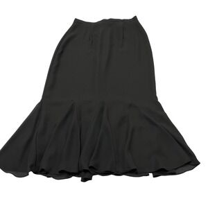 Vintage Rob Hill Skirt Womens 10 Black Sheer Chiffon Asymmetrical Event Whimsy